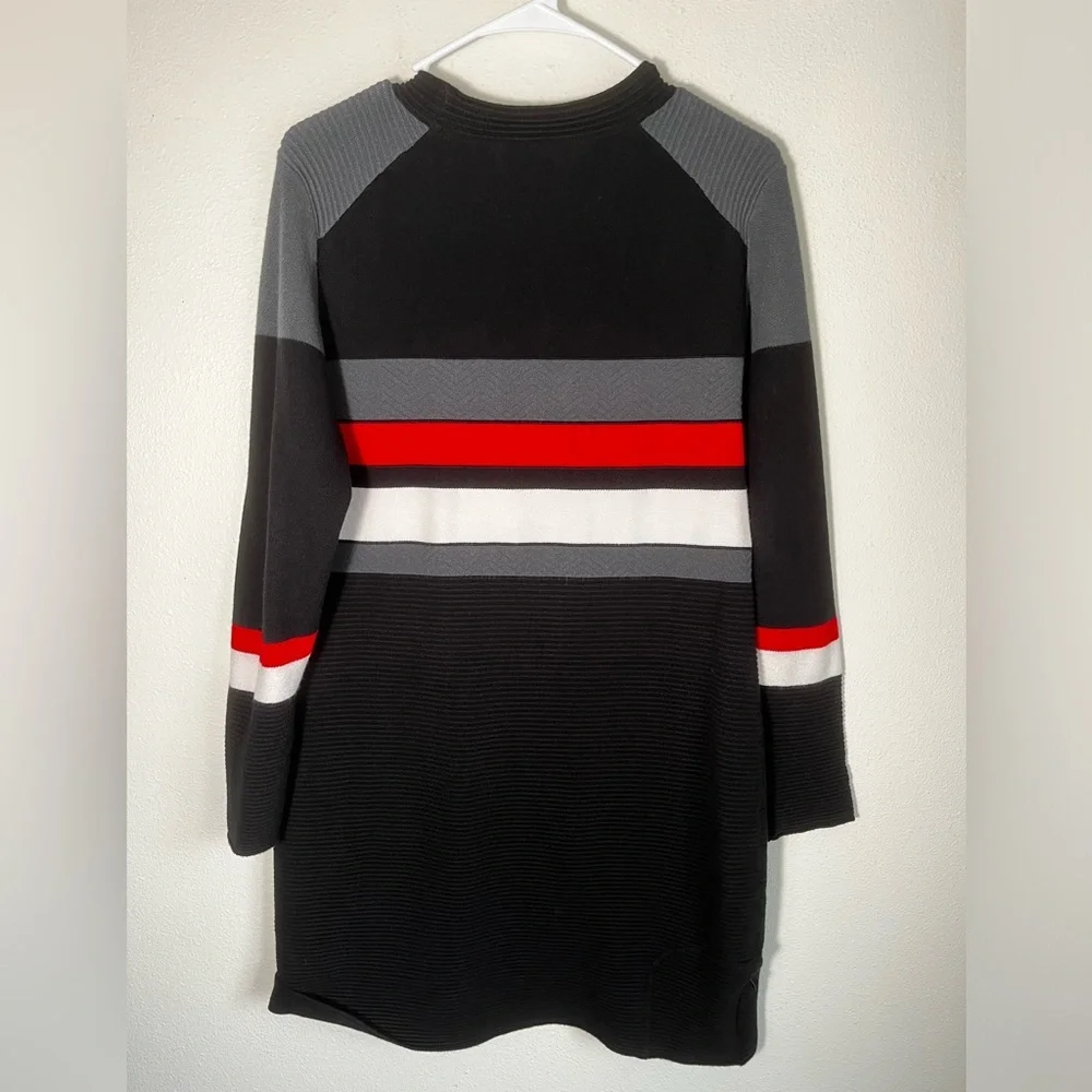 Krimson‎ Klover Pearl Sweater Dress Ribbed Black Colorblock Women Size XL - Picture 5 of 6